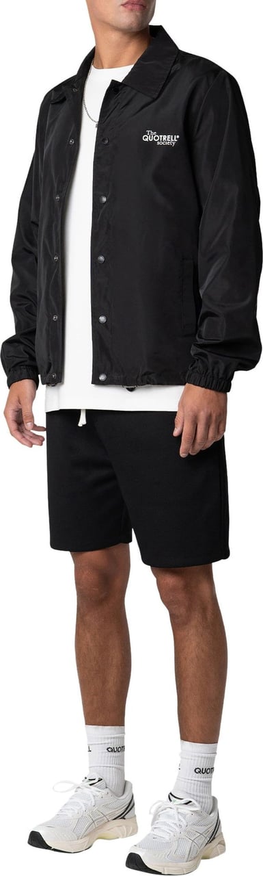 Quotrell Society Jacket | Black/white Zwart