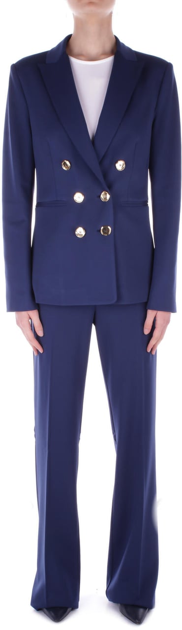 Pinko Trousers Blue Blauw