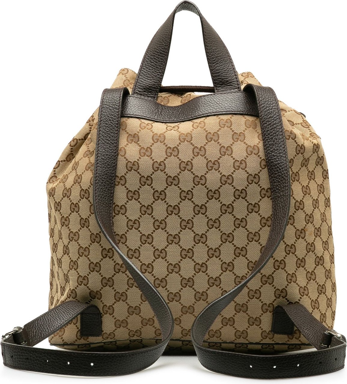 Gucci GG Canvas Drawstring Backpack Bruin