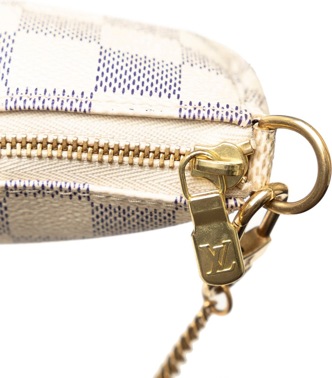 Louis Vuitton Damier Azur Mini Pochette Accessoires Wit