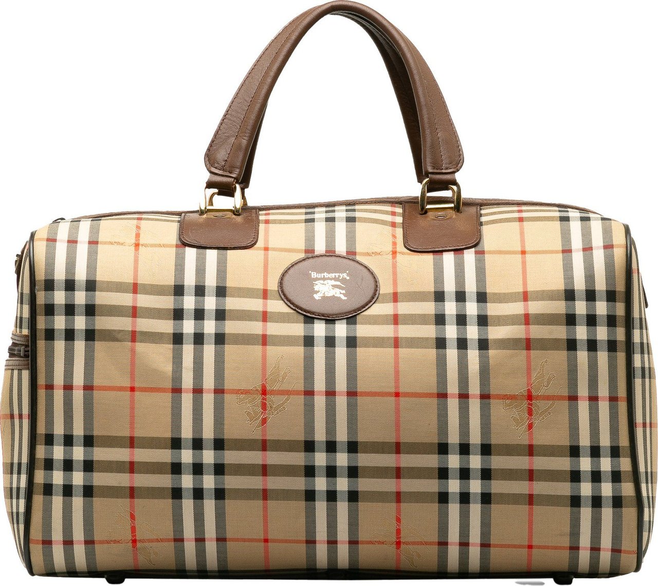 Burberry Haymarket Check Travel Bag Bruin