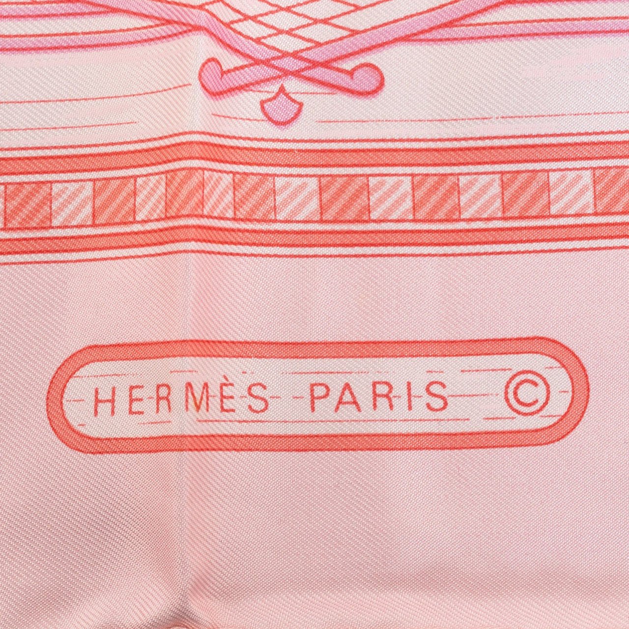 Hermès Jeux De Paille Silk Scarf Roze