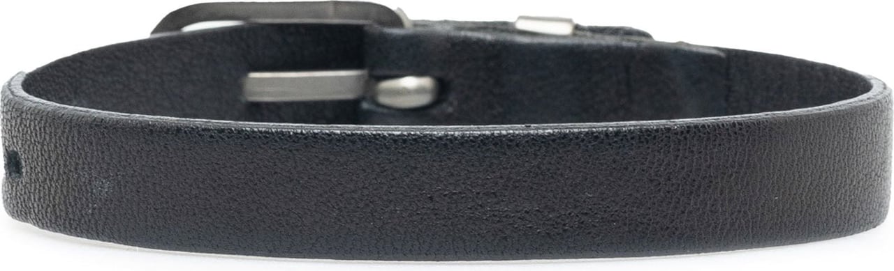 Chanel CC Leather Bracelet Zwart