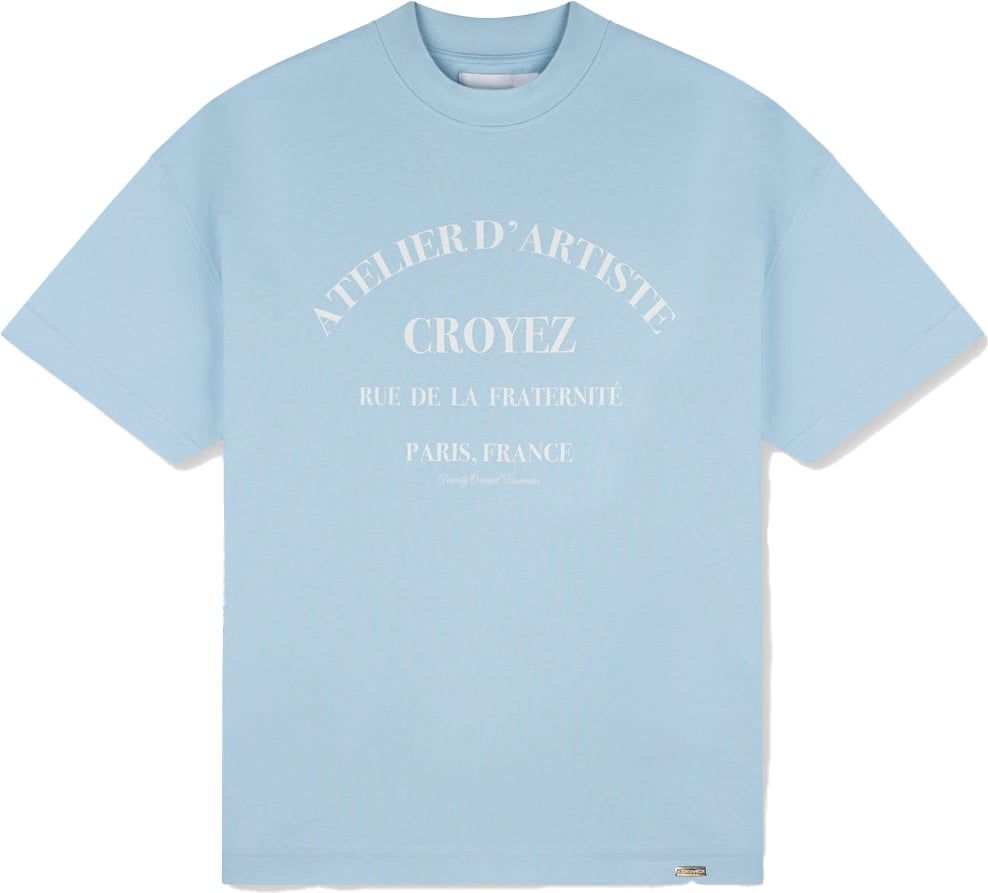 Croyez croyez atelier t-shirt - light blue/white Blauw