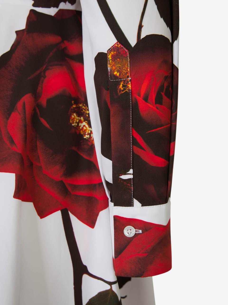 Alexander McQueen Tudor Rose Motif Midi Dress Divers