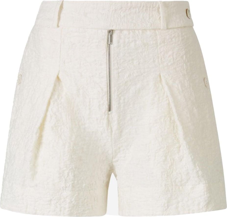 Jil Sander Textured Cotton Shorts Beige