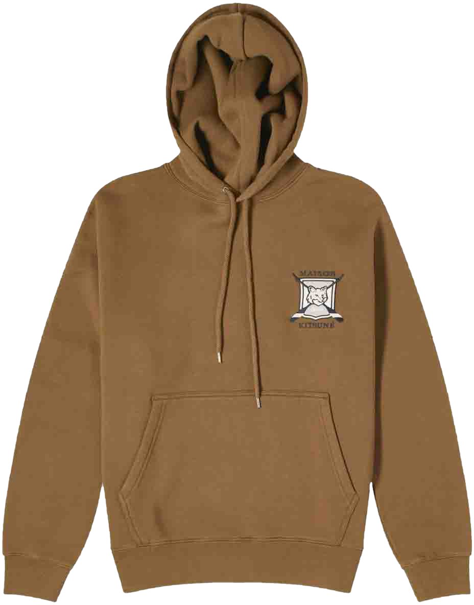 Maison Kitsuné College Fox Logo Hoodie Groen