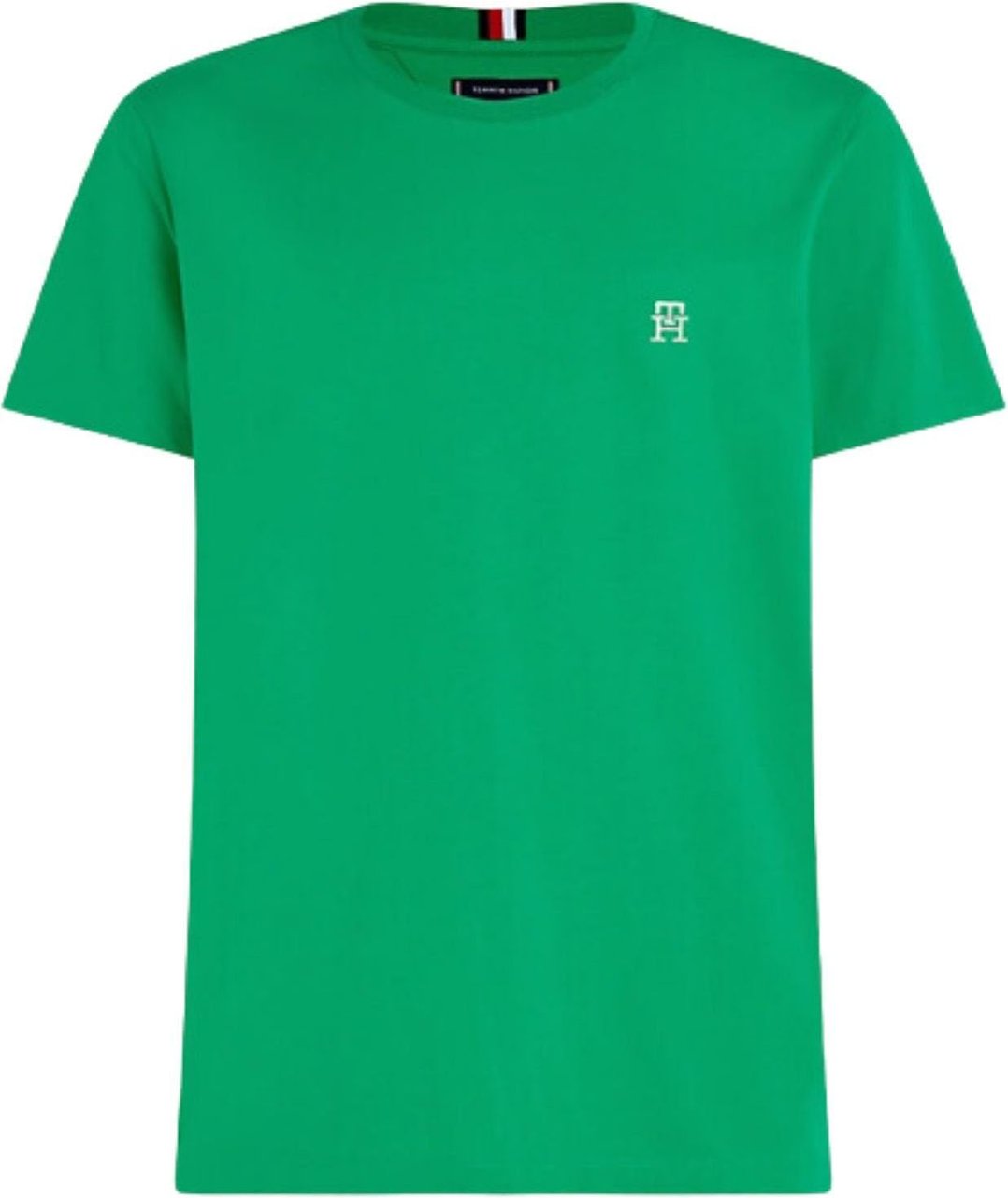 Tommy Hilfiger T-shirt Uomo con monogram TH ricamato Groen