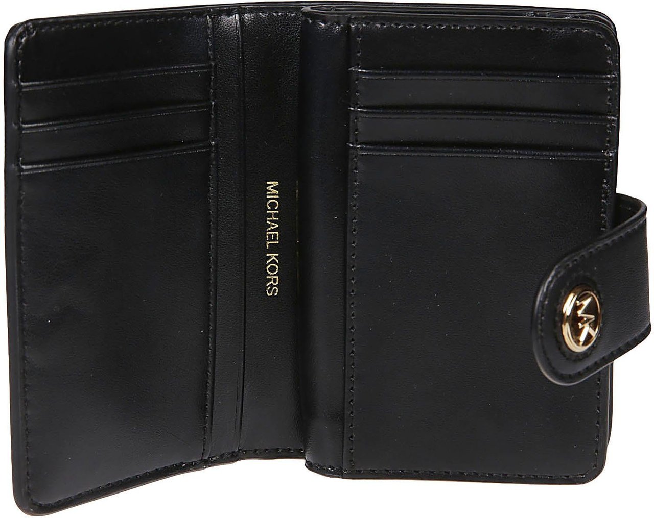 Michael Kors Small Compact Pocket Wallet Black Zwart
