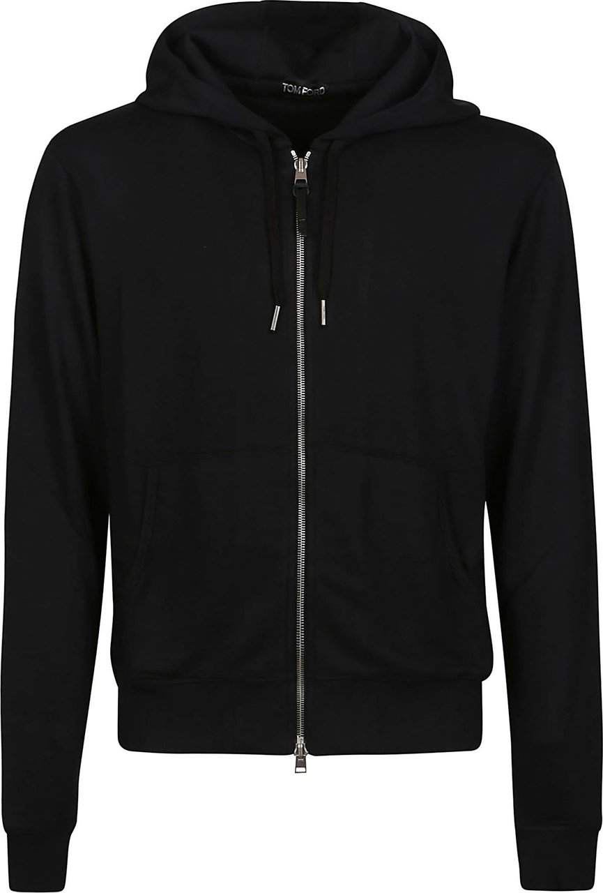 Tom Ford Lightweight Full Zip Sweatshirt Black Zwart