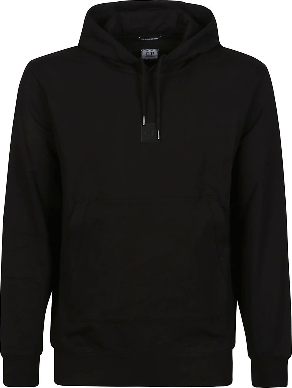 CP Company Metropolis Stretc Fleece Logo Sweatshirt Black Zwart