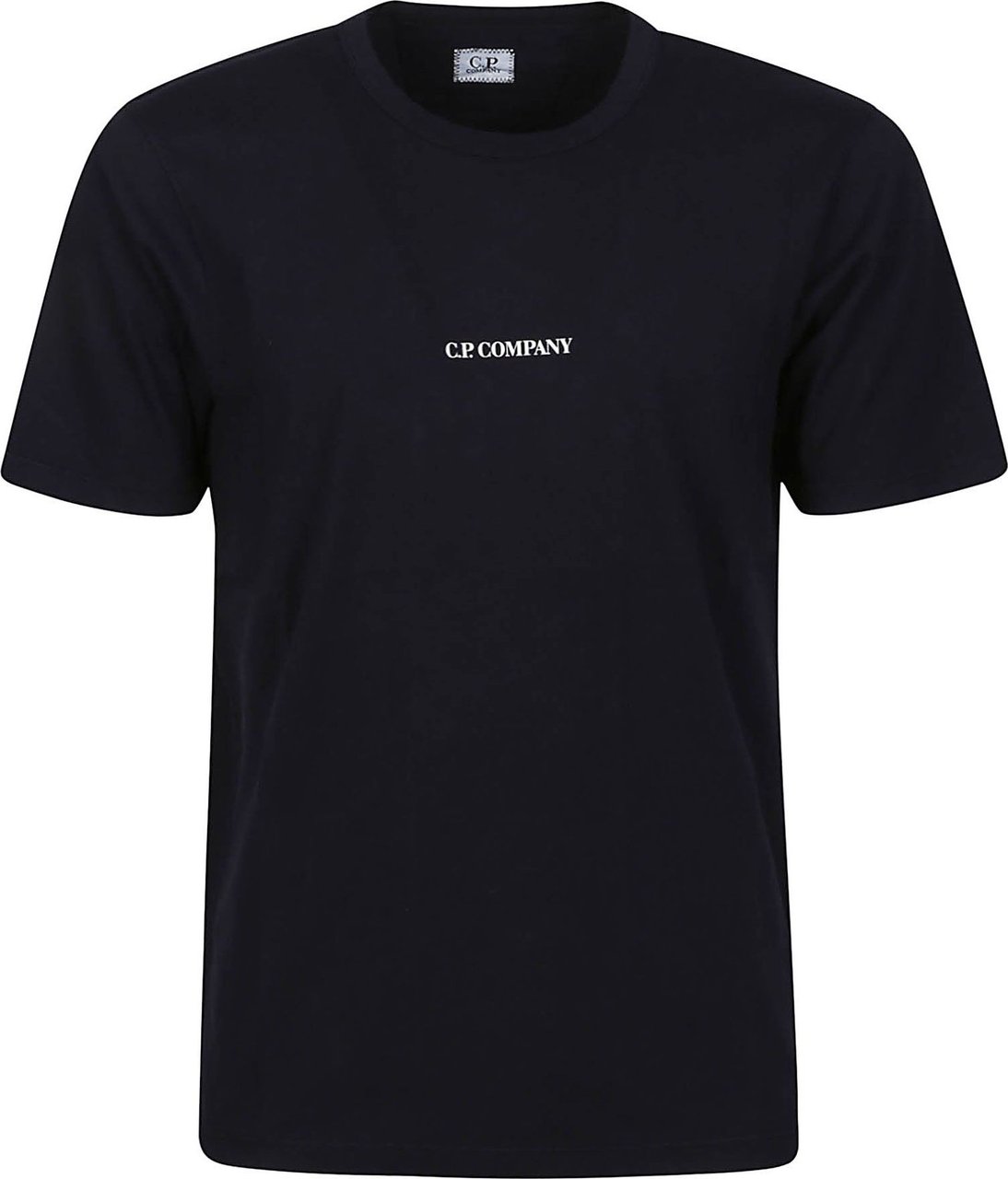 CP Company 24/1 Jersey Garment Dyed Logo T-shirt Blue Blauw