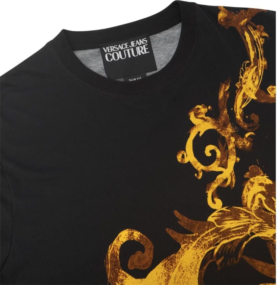 Versace Jeans Couture T-shirts And Polos Black Zwart