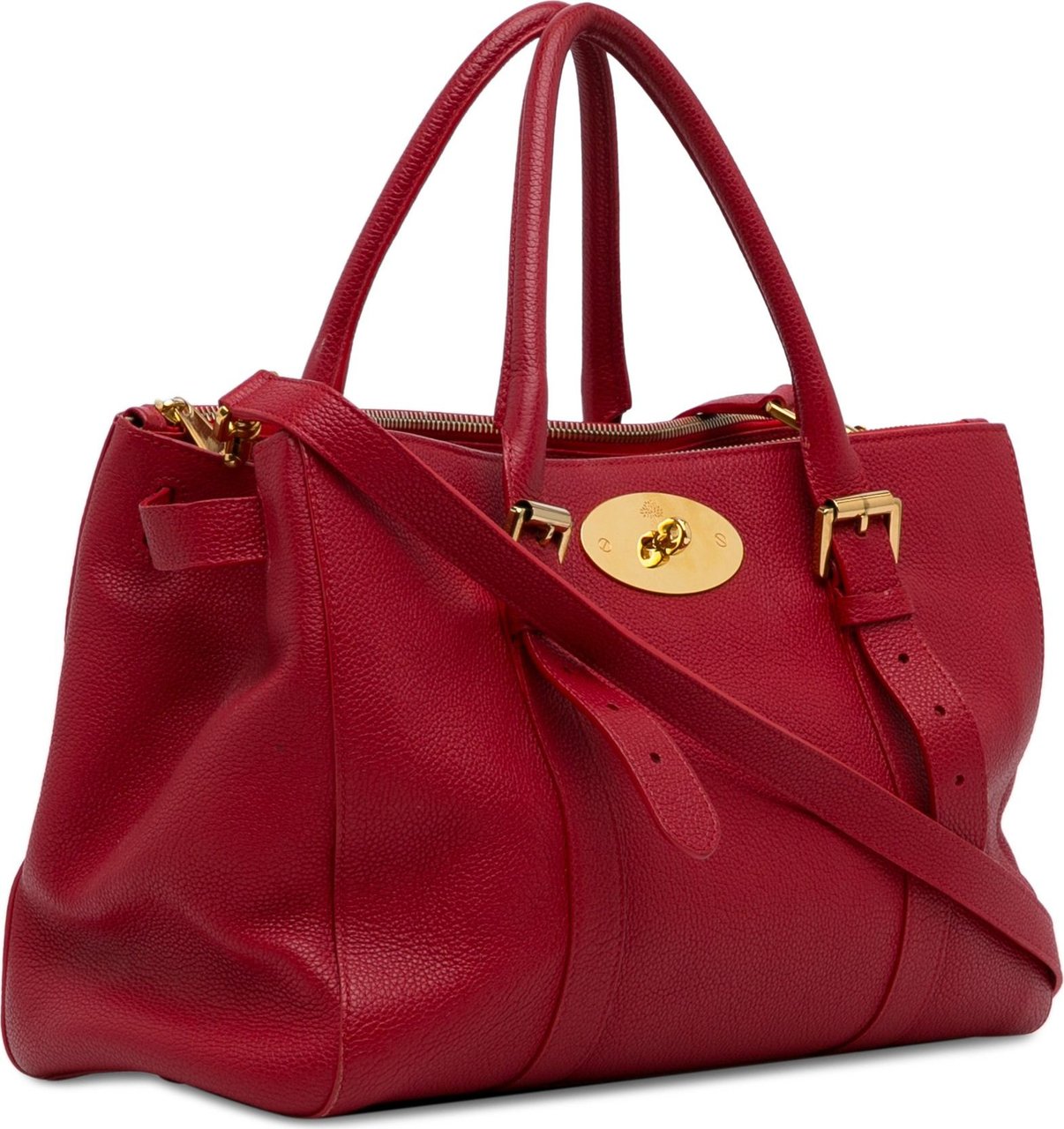 Mulberry Bayswater Double Zipped Satchel Rood