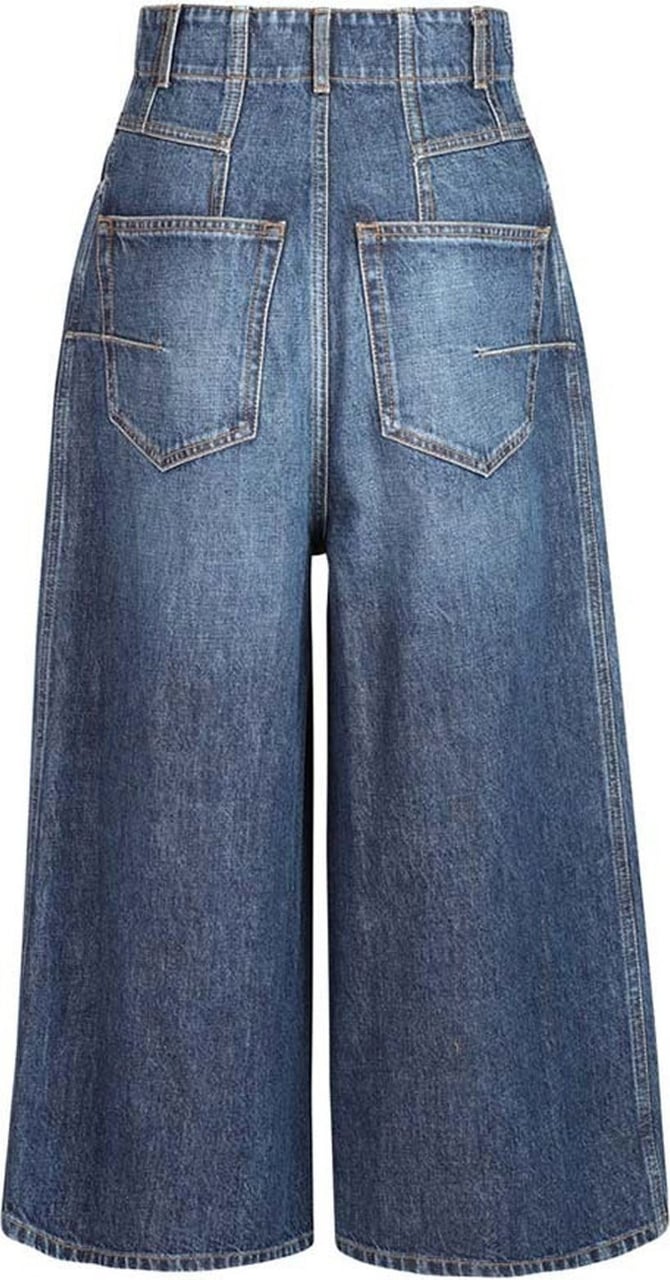 Dior Dior Wide-Leg Denim Jeans Blauw