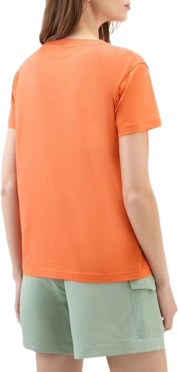 Woolrich katoenen T-shirt met logo Koi Oranje