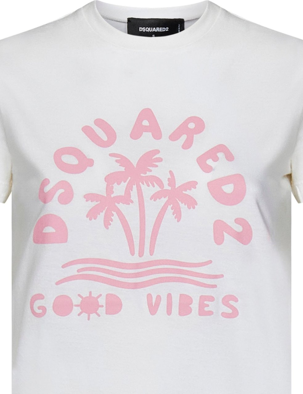 Dsquared2 Mini Fit White Pink T-shirt White Wit