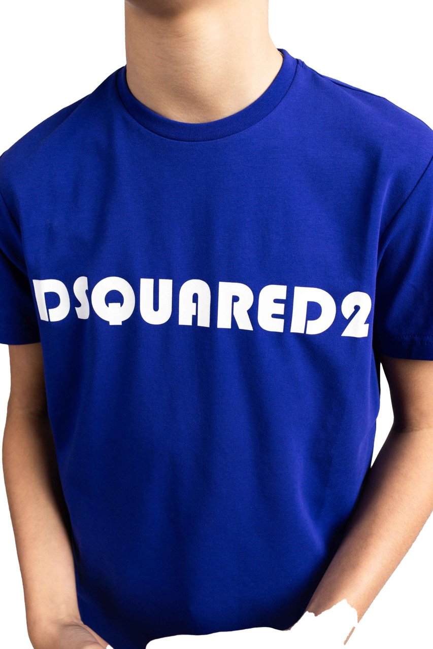 Dsquared2 Kids blue shirt Blauw