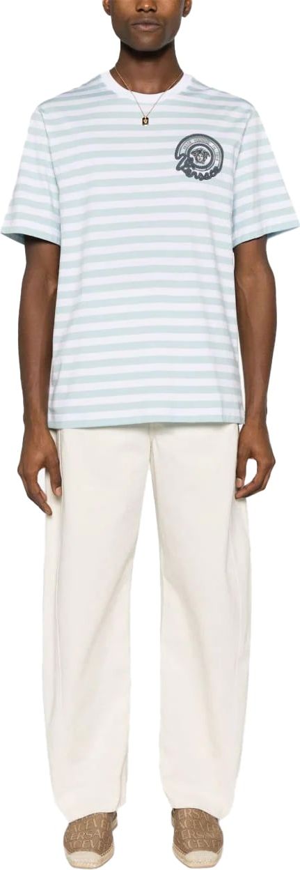 Versace Nautical Stripe cotton T-shirt Divers