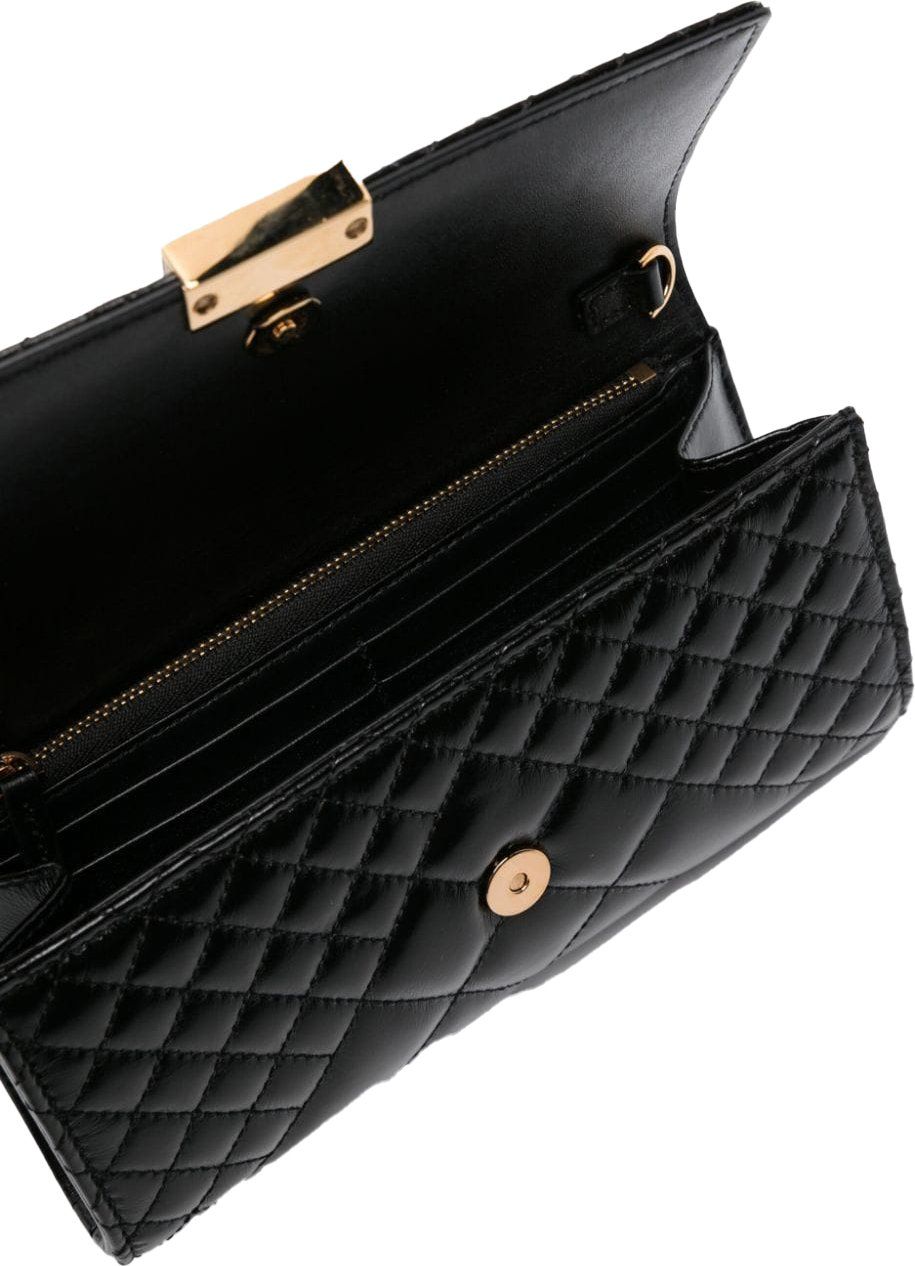 Versace Greca Goddess matelassé clutch bag Zwart
