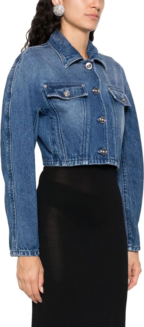 Versace cropped denim jacket Blauw