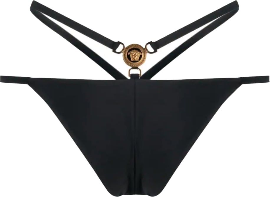 Versace Medusa-plaque strappy bikini bottom Zwart
