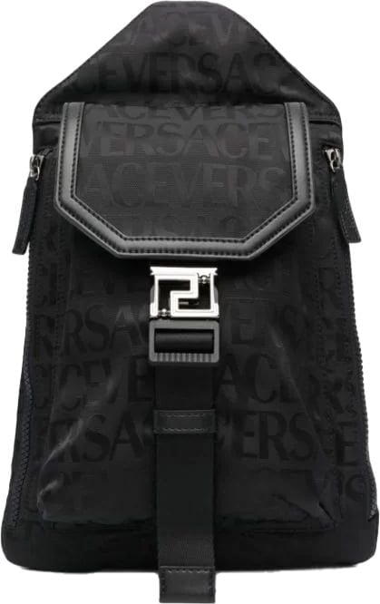 Versace Allover Neo sling backpack Zwart