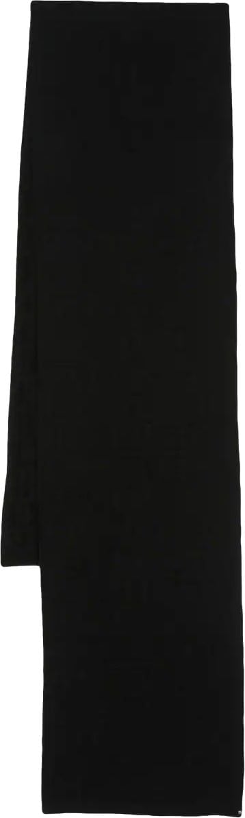 Versace intarsia-knit logo wool scarf Zwart