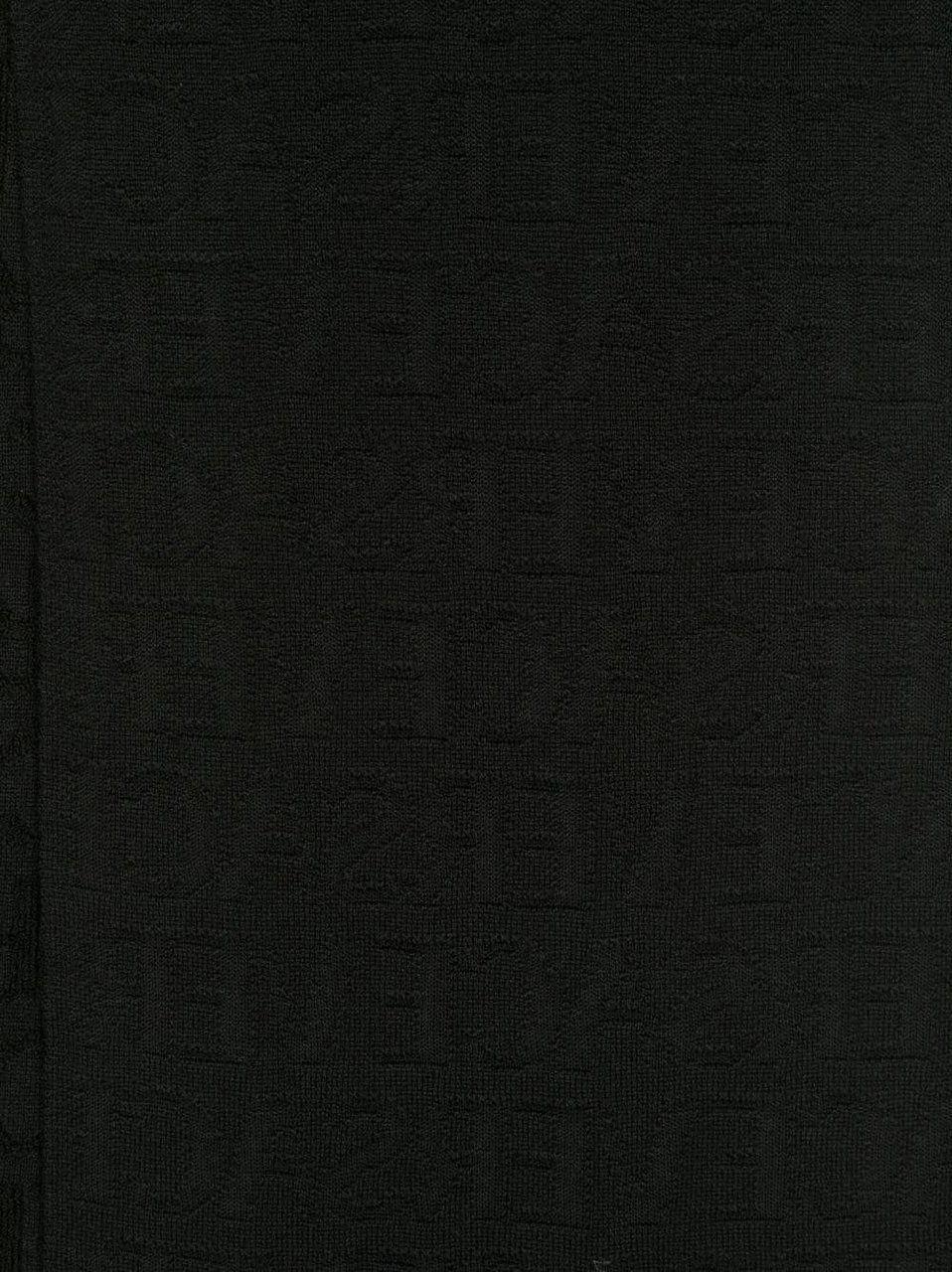 Versace intarsia-knit logo wool scarf Zwart