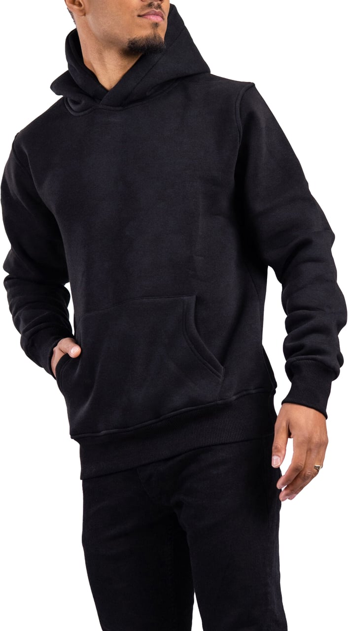 Richesse Rk Blank Hoodie Black Slimfit Zwart