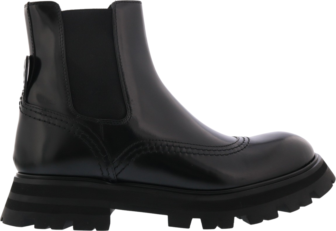 Alexander McQueen Dames H.Boot Leather S.Rub Shi.Liq.S Zwart