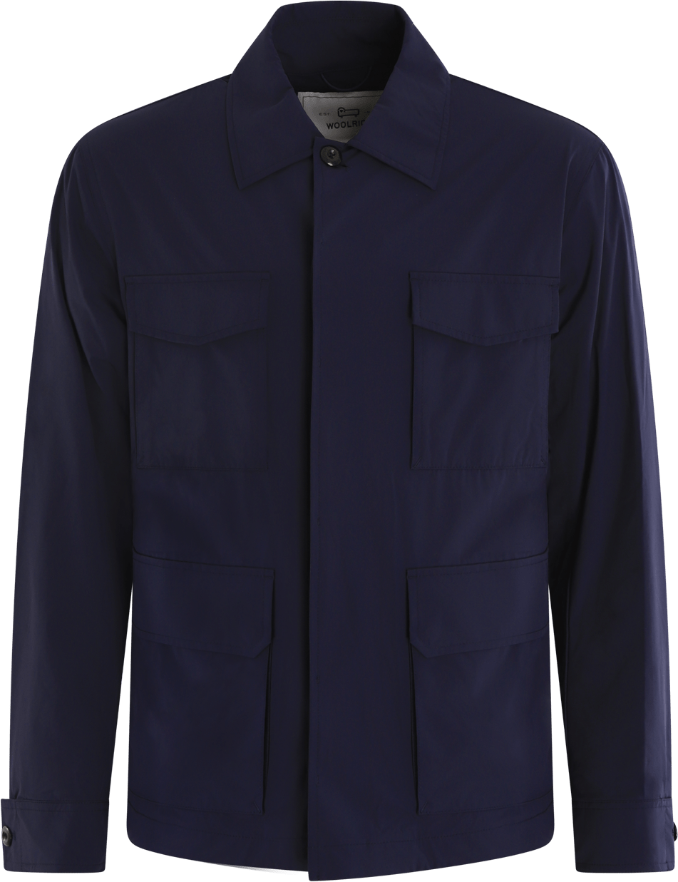 Woolrich Heren MattStretch Field Jacket Blauw Blauw