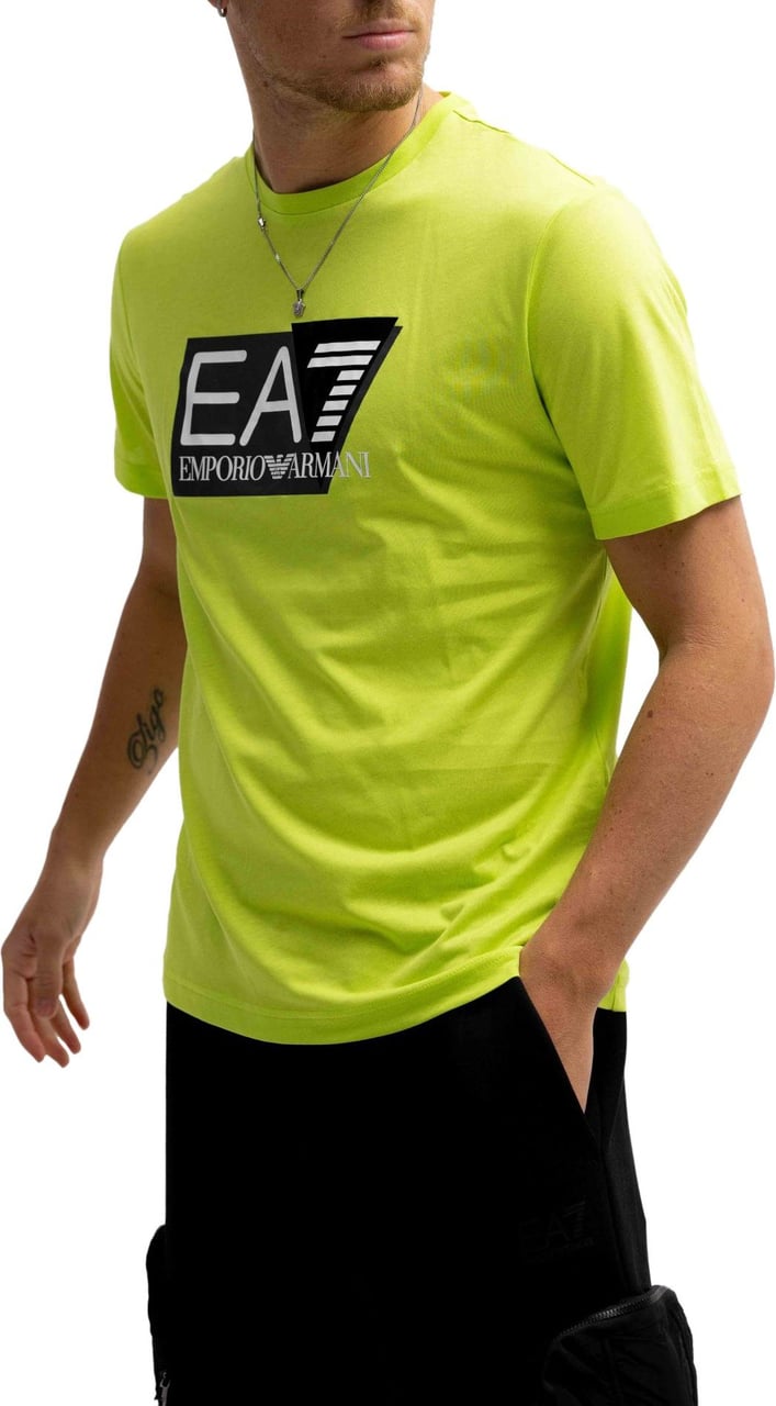 Emporio Armani EA7 Visibility T-Shirt Heren Geel Geel