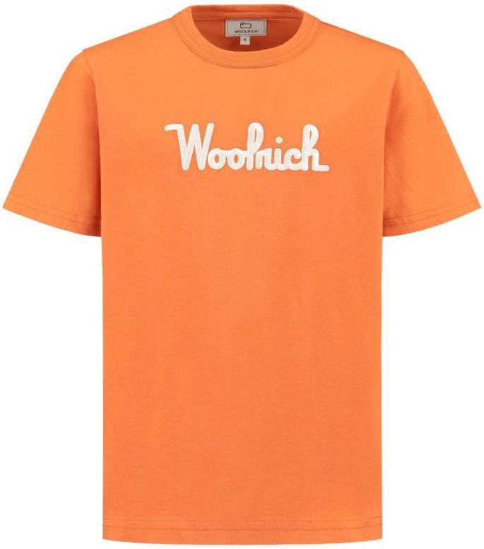Woolrich Logo Crewneck T-shirt Oranje