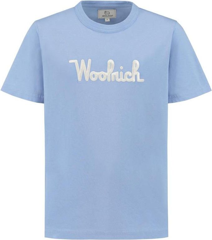 Woolrich Logo Crewneck T-shirt Blauw