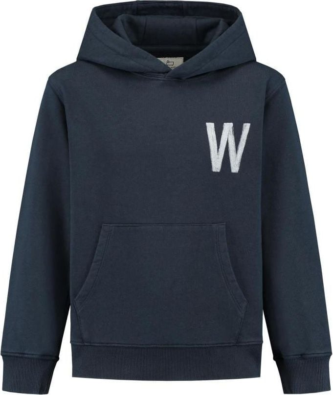 Woolrich Graphic Hoodie Sweatshirt Blauw