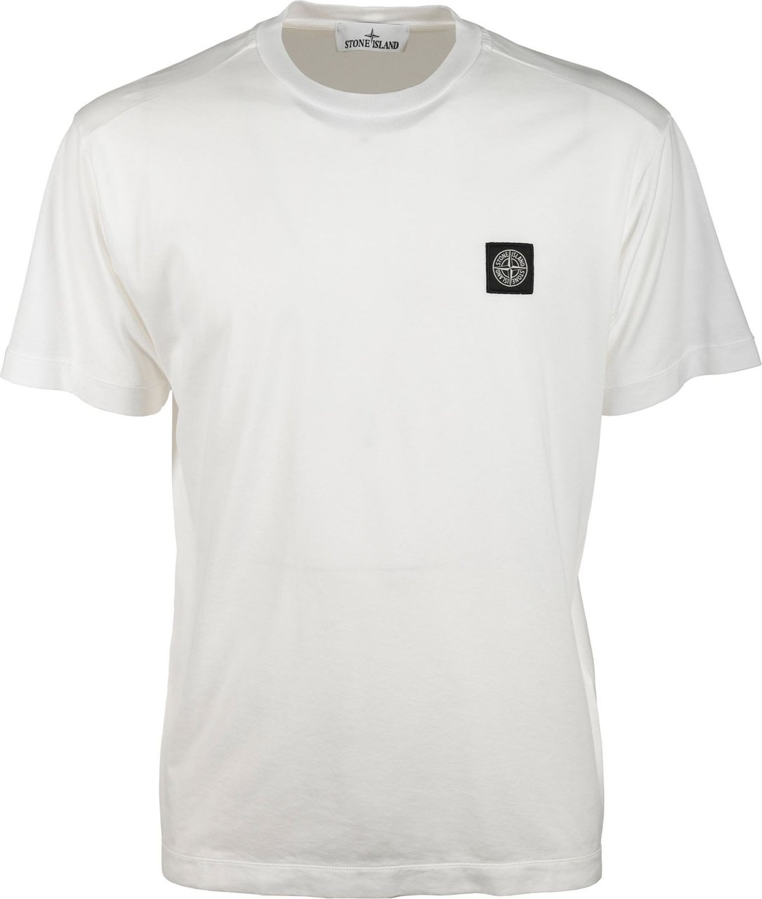 Stone Island T-shirt with embroidered logo Wit