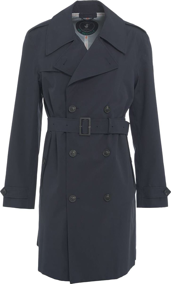 Save the Duck Trench coat "Grin" Blauw