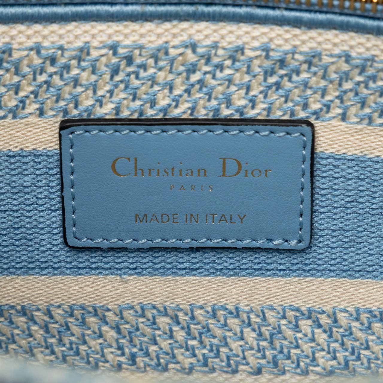Dior Medium Toile de Jouy Lady D-Lite Blauw