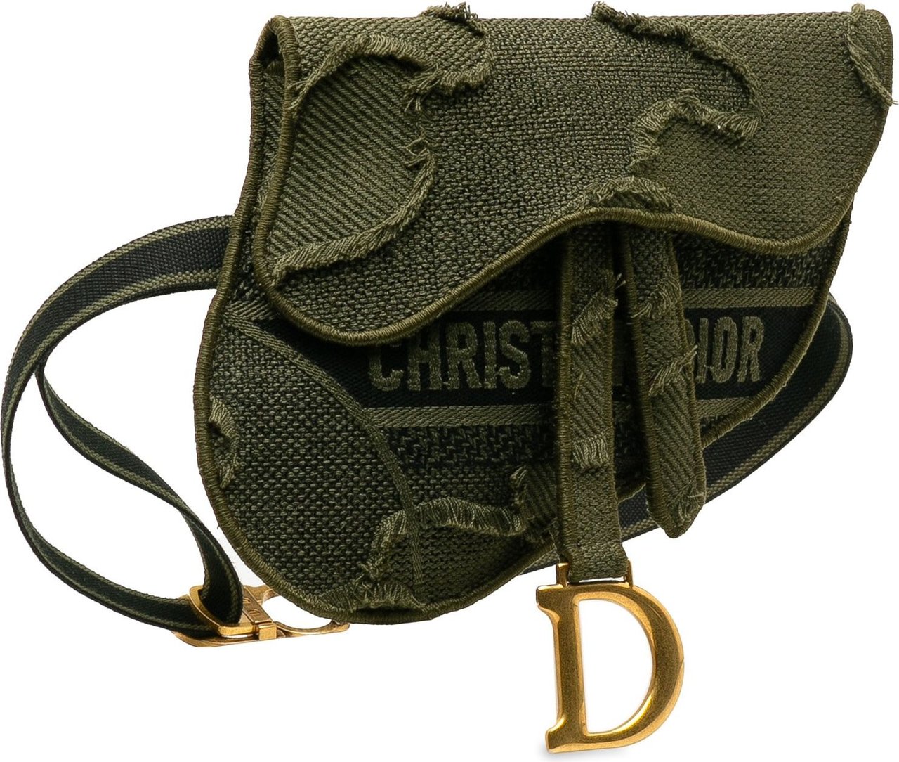 Dior Camouflage Saddle Belt Bag Groen