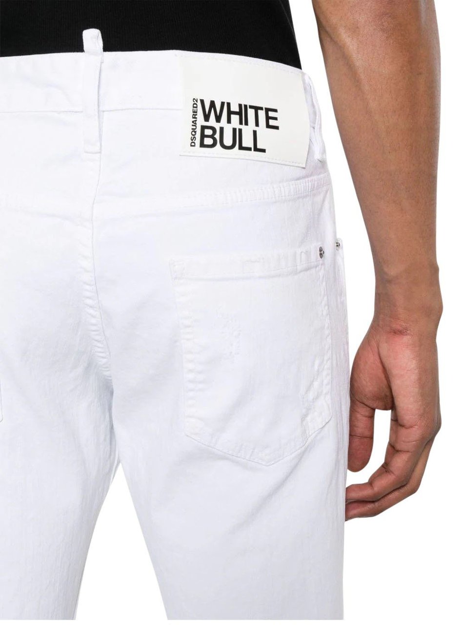 Dsquared2 pantalone 5 tasche white Wit
