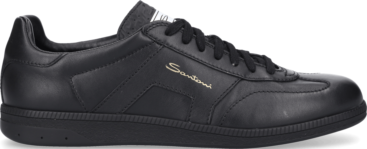 Santoni Low-top Sneakers Calfskin Skibo Zwart