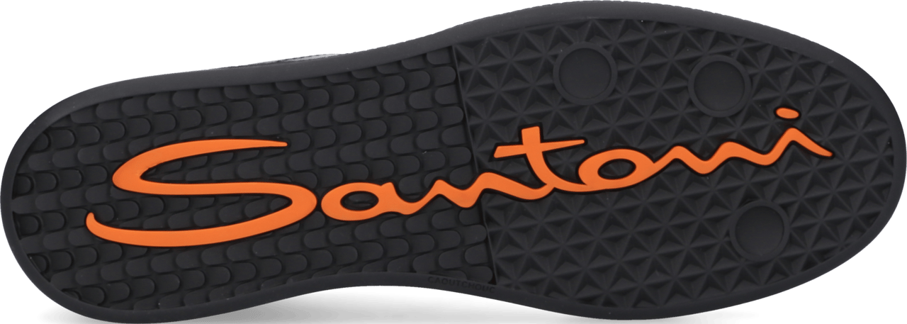 Santoni Low-top Sneakers Calfskin Skibo Zwart