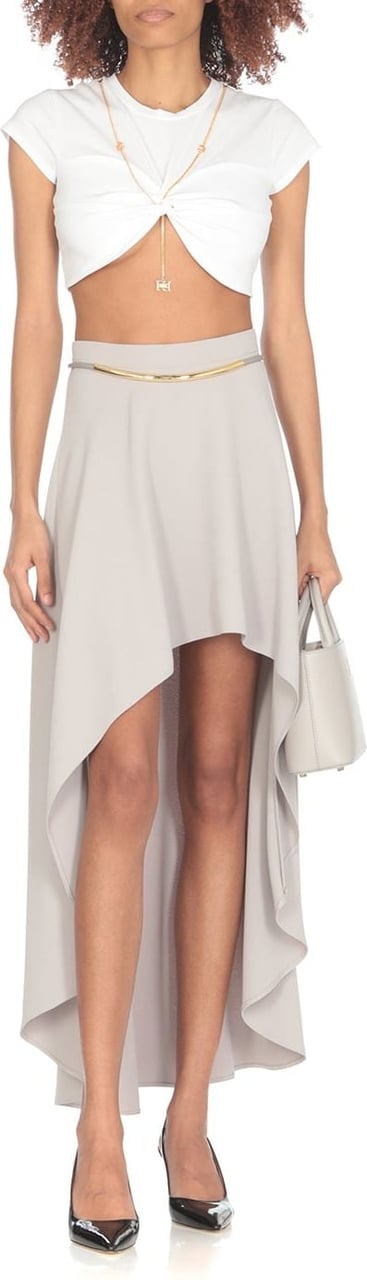 Elisabetta Franchi Skirts Grey Grey Zwart