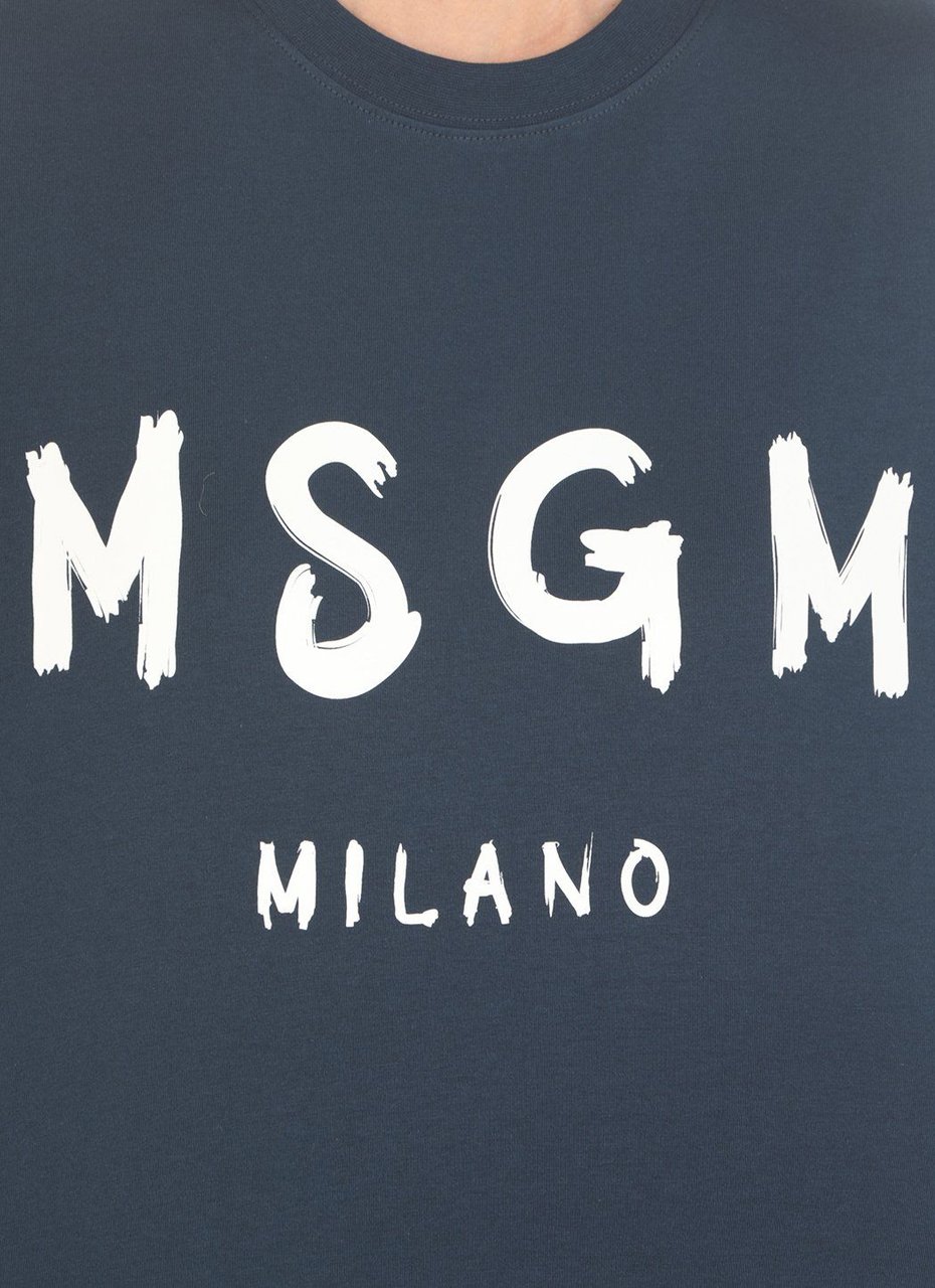 MSGM T-shirts And Polos Blue Blauw