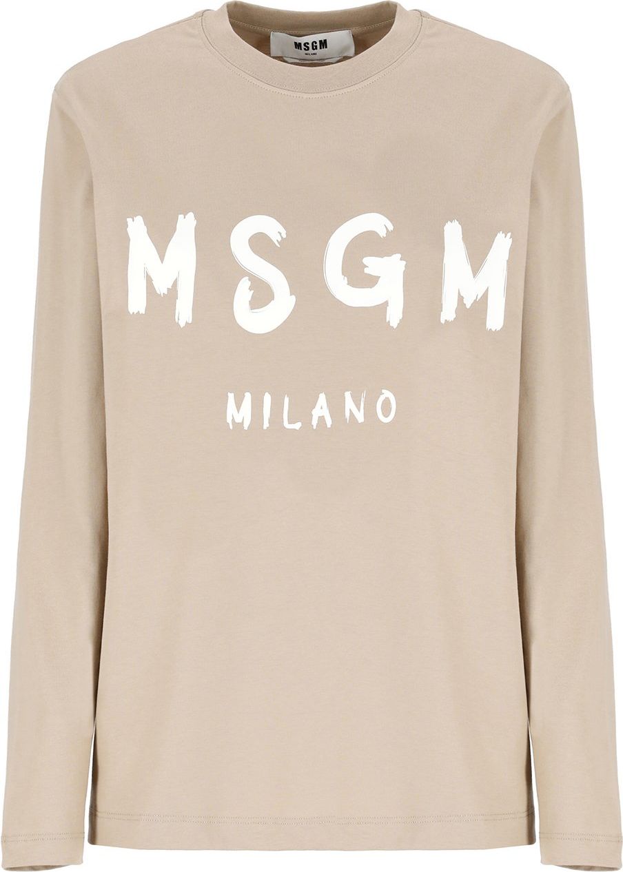MSGM T-shirts And Polos Beige Neutraal