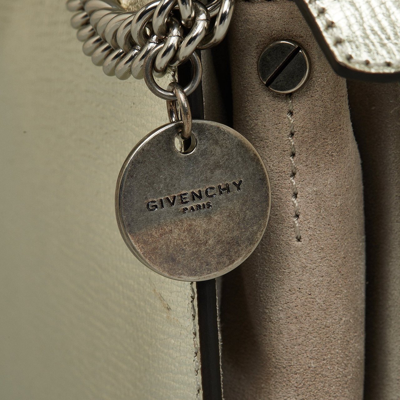 Givenchy Leather Cross3 Satchel Zilver