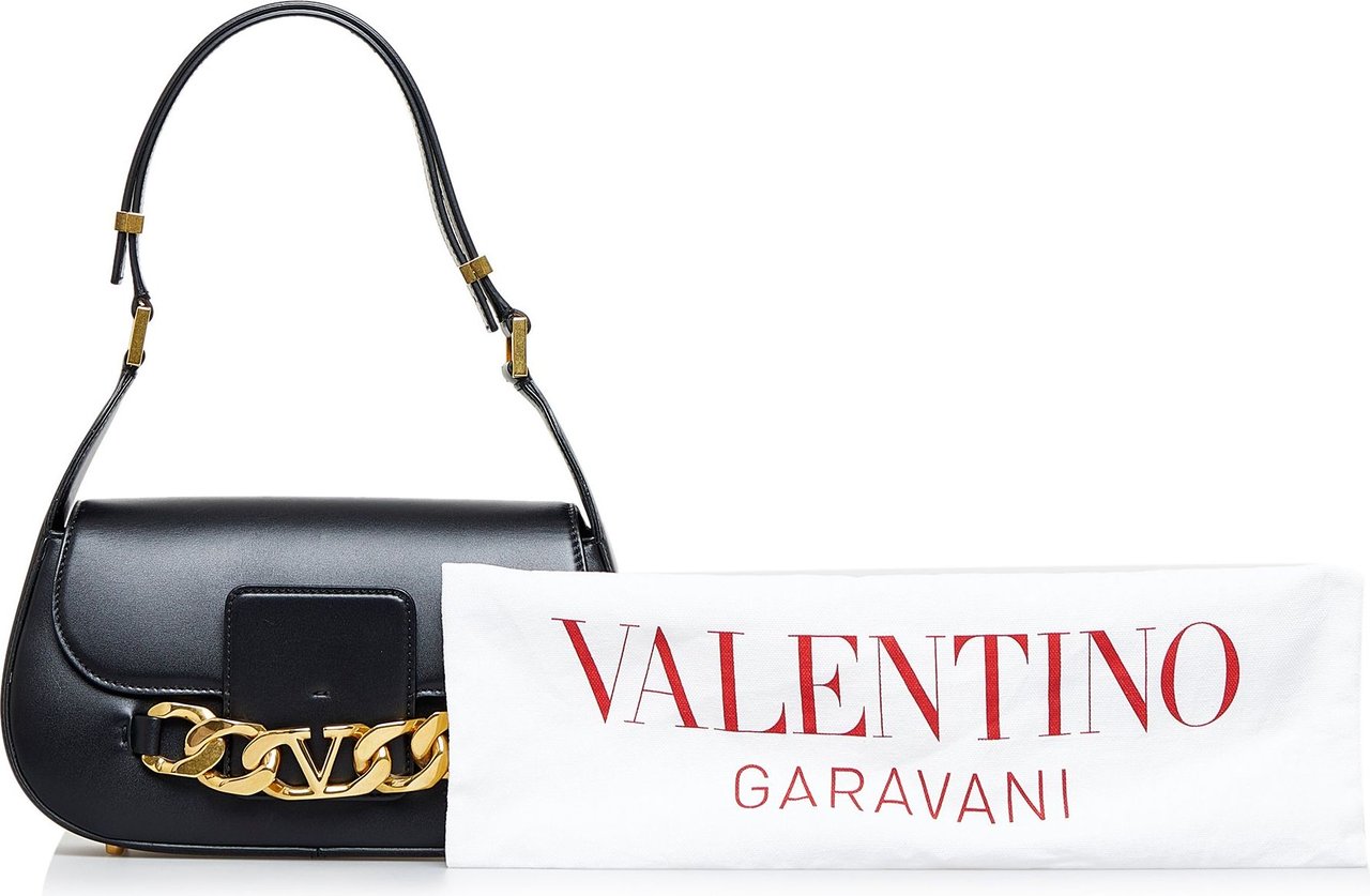 Valentino Vlogo Chain Shoulder Bag Zwart