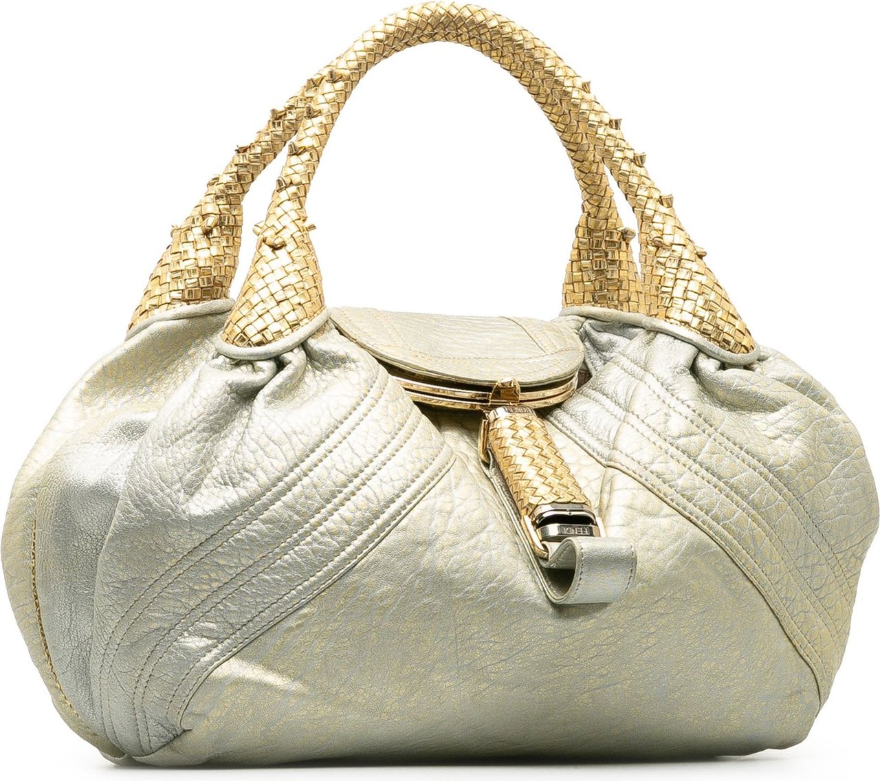 Fendi Leather Spy Handbag Zilver