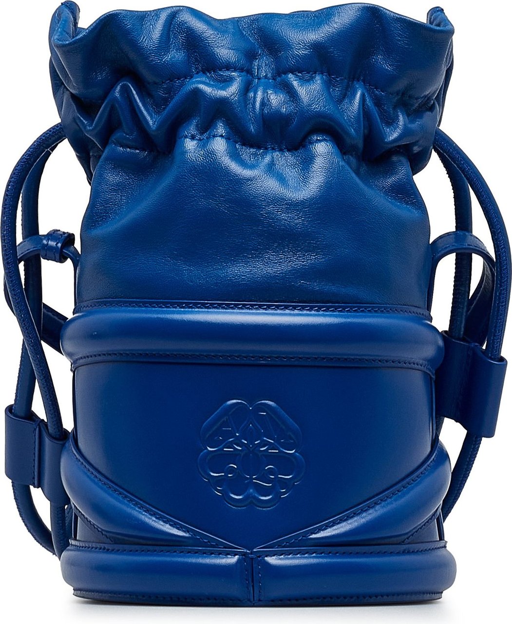 Alexander McQueen Small The Curve Bucket Bag Blauw